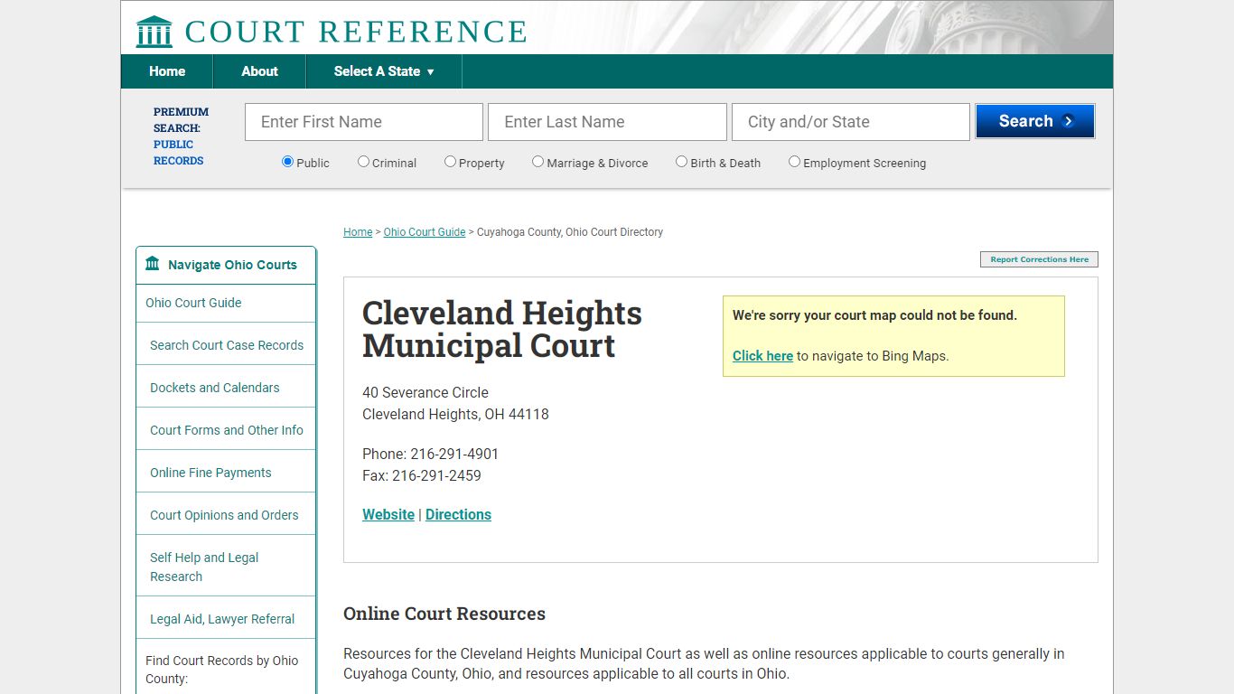 Cleveland Heights Municipal Court - Court Records Directory