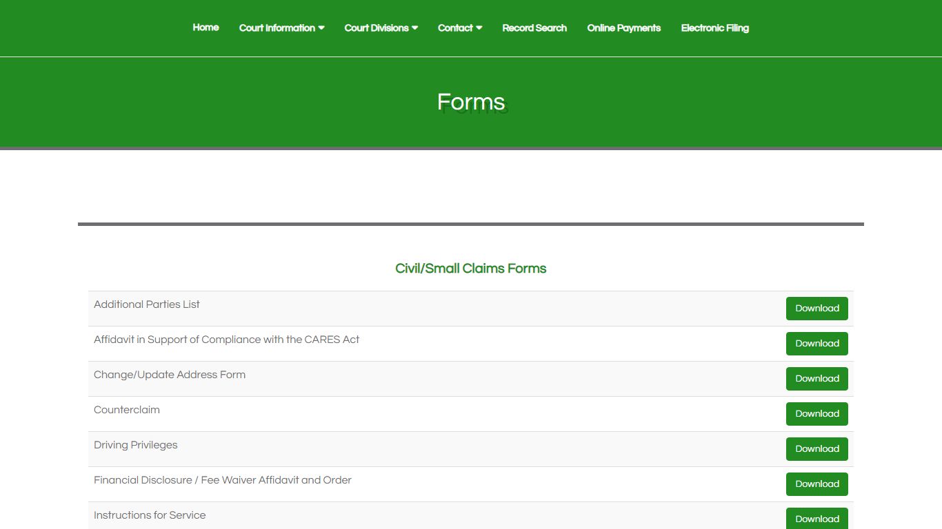 Cleveland Heights Municipal Court - Forms